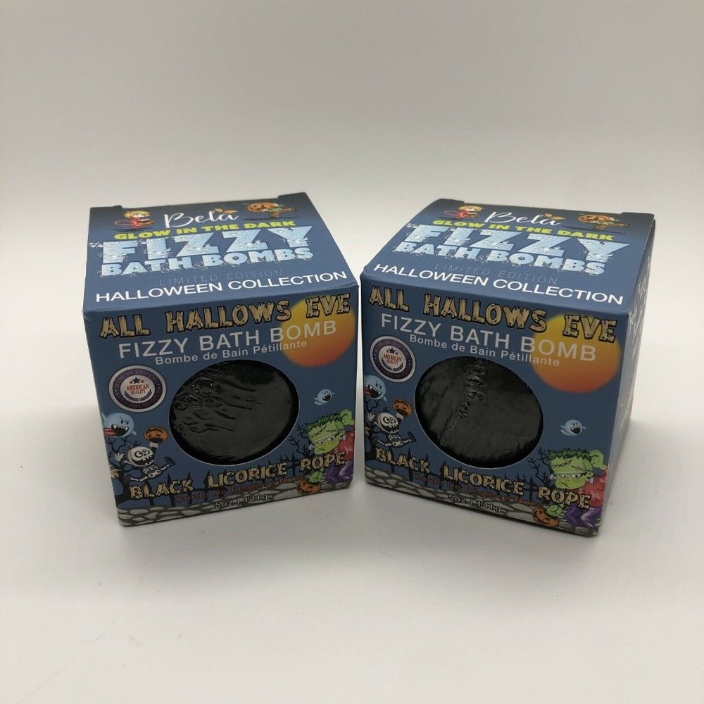 Set Of 2 All Hallows Eve Fizzy Bath Bomb Black